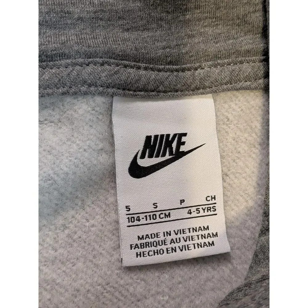 Nike All Kids Fit Sportswear Club Fleece Hoodie Sweatshirt Grey New